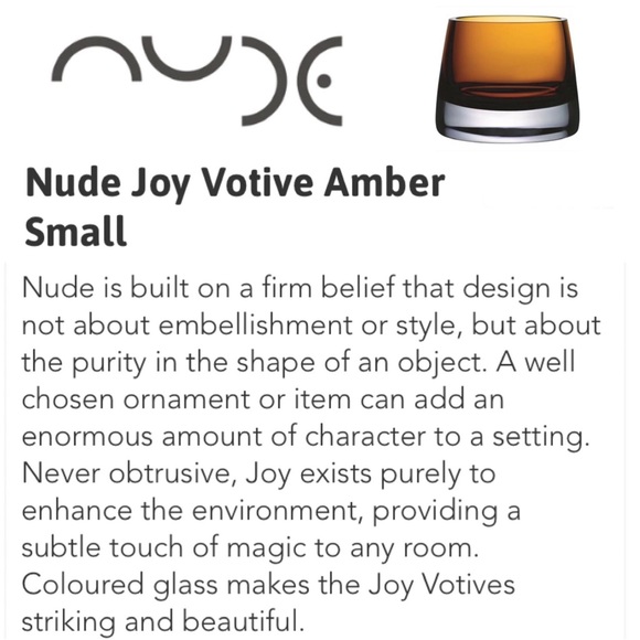 NUDE Joy Amber Small Votive Candle Holder - Picture 12 of 12